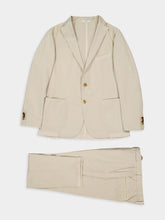 Boglioli Beige Cotton Suit with Blazer and Trousers