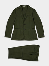 Boglioli Olive Green Linen Suit