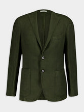 Boglioli Olive Green Linen Suit