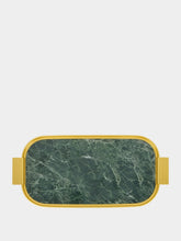Kaymet Gold and Green Marble Coffee Tray