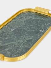 Kaymet Gold and Green Marble Coffee Tray