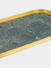 Kaymet Gold and Green Marble Coffee Tray