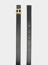 Balmain Black Leather B-Belt