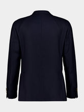 Boglioli Navy Blue Wool Hopsack K-Jacket