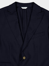 Boglioli Navy Blue Wool Hopsack K-Jacket