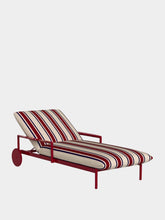 Talenti Nalu Sunbed in Red Striped Fabric