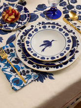 La DoubleJ Wildbird Blu Small Linen Large Napkins Set of 2