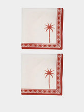 La DoubleJ Set Of 2 Date Palms Brick Large Napkins