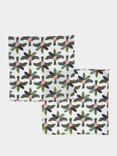 La DoubleJ Set of 2 Palms Linen Napkins