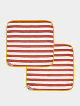 La DoubleJ Set of 2 Riviera Brick Linen Napkins