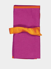 La DoubleJ Set Of 2 Pink Rainbow Large Napkins