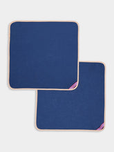 La DoubleJ Set Of 2 Large Dark Blue Napkins