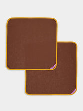 La DoubleJ Set Of 2 Large Brown Napkins