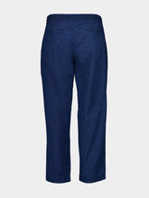 Baziszt Navy Blue Neon Embroidered Jogger Pants