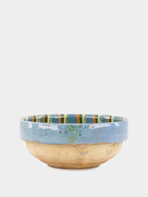 Madam Stoltz Hand-Painted Earthenware Blue Bowl