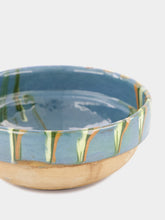 Madam Stoltz Hand-Painted Earthenware Blue Bowl