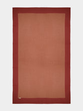 Borgo Delle Tovaglie Bauhaus Linen Large Tablecloth in Terracotta and Rust
