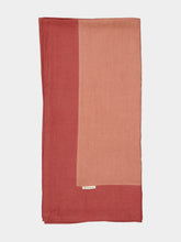 Borgo Delle Tovaglie Bauhaus Linen Large Tablecloth in Terracotta and Rust