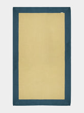 Borgo Delle Tovaglie Bauhaus Linen Small Tablecloth in Yellow and Deep Blue