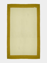 Borgo Delle Tovaglie Bauhaus Linen Large Tablecloth in Mustard and Ivory