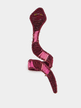 Coro Cora Burgundy Snake Iraca Napkin Ring