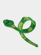 Coro Cora Green Snake Iraca Napkin Ring