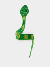 Coro Cora Green Snake Iraca Napkin Ring