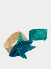 Coro Cora Aquamarine Toquilla Palm Fish Napkin Ring