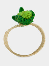 Coro Cora Green Toquilla Palm Peas Napkin Ring