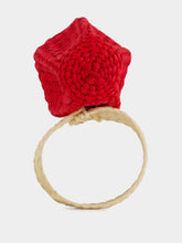 Coro Cora Red Toquilla Palm Bell Pepper Napkin Ring