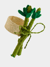 Coro Cora Dark Green Toquilla Palm Asparagus Napkin Ring