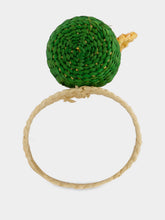 Coro Cora Dark Green Toquilla Palm Olive Oil Napkin Ring