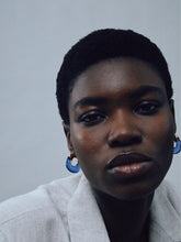 Lizzie Fortunato Blue Mini Organic Hoop Earrings