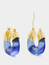 Lizzie Fortunato Blue Mini Organic Hoop Earrings