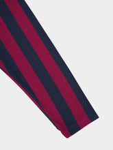 Paula Nymphaea Grape Hand-Woven Striped Blazer with Embroidery