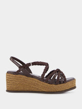 Jimmy Choo Chocolate and Coffee Nyra 60 Wedge Sandals