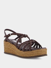 Jimmy Choo Chocolate and Coffee Nyra 60 Wedge Sandals