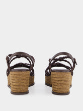 Jimmy Choo Chocolate and Coffee Nyra 60 Wedge Sandals