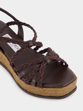 Jimmy Choo Chocolate and Coffee Nyra 60 Wedge Sandals