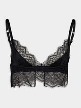 Dolce & Gabbana Black Satin Lace Soft-Cup Bralette
