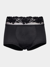 Dolce & Gabbana Black Satin and Lace High-Waisted Briefs
