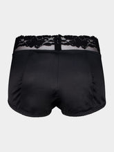 Dolce & Gabbana Black Satin and Lace High-Waisted Briefs