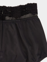 Dolce & Gabbana Black Satin and Lace High-Waisted Briefs