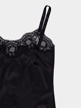 Dolce & Gabbana Black Lace-Trim Silk Top