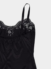 Dolce & Gabbana Black Lace-Trim Silk Top