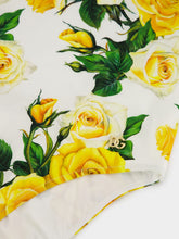 Dolce & Gabbana Rose Print Plunging Neckline Swimsuit