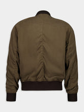 Tom Ford Dark Olive Suede Bomber Jacket