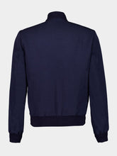 Boglioli Navy Blue Lyocell Bomber Jacket