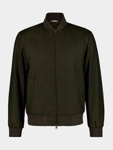 Boglioli Dark Green Wool Bomber Jacket
