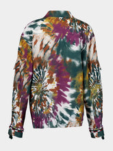 Paula Ocotillo Printed Hand Beaded Embellished Linen Overshirt